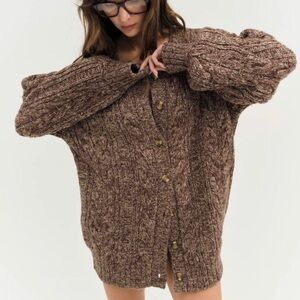 Cozy Brown Knit Sweater